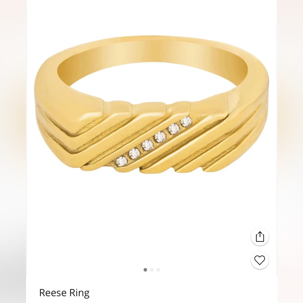 NWT Bohomoon Gold Reese Ring 8